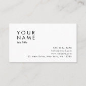 ミニマル抽象芸術 名刺 (裏面)