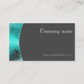 ミニマル抽象芸術QRグリーングレービジネスカード 名刺 (正面)