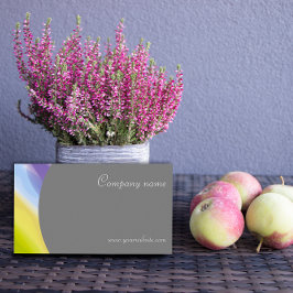 ミニマル抽象芸術QRグレーラベンダービジネスカード 名刺