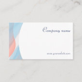 ミニマル抽象芸術QRコードパステルビジネスカード 名刺 (正面)