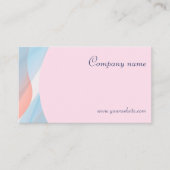 ミニマル抽象芸術QRコードパステルビジネスカード 名刺 (正面)