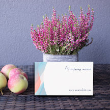 ミニマル抽象芸術QRコードパステルビジネスカード