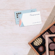 ミニマル抽象芸術QRコードパステルビジネスカード