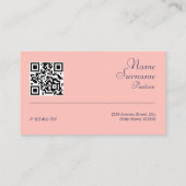 ミニマル抽象芸術QRコードパステルビジネスカード 名刺 (裏面)