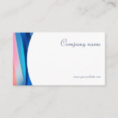 ミニマル抽象芸術QRコードブルー名刺 名刺 (正面)
