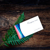 ミニマル抽象芸術QRコードブルー名刺 名刺