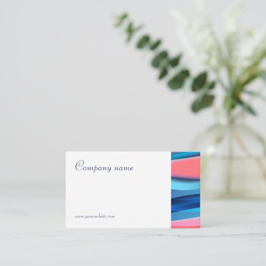 ミニマル抽象芸術QRコード名刺 名刺 (スタンド正面)