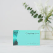 ミニマル抽象芸術QRターコイズ名刺 名刺 (スタンド正面)