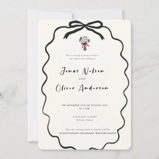 ミニマル招待状 2025 招待状 (正面)