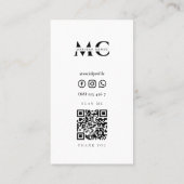 ミニマル振付家DJダンスインストラクターホワイト 名刺 (裏面)