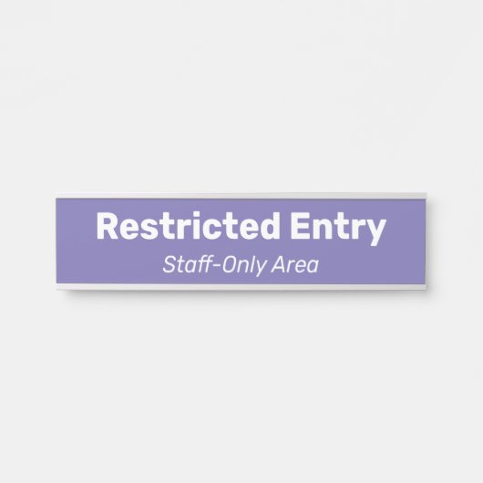 ミニマル控えめな「入場の制限」記号 サインプレート (正面)