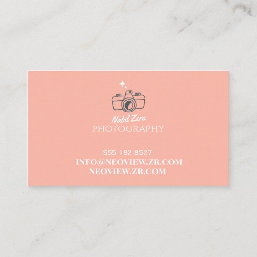 ミニマル撮シンプル影エレガント文字 名刺 (裏面)