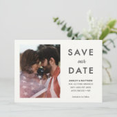 ミニマル救モダン日の写真スタイリッシュ 招待状 (スタンド正面)