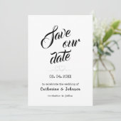 ミニマル救DATE書道文字 招待状 (スタンド正面)