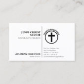 ミニマル教会の牧師と宗教者 名刺 (正面)