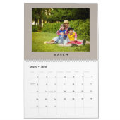 ミニマル数々のム写真家族の思い出 カレンダー (3月 2026)