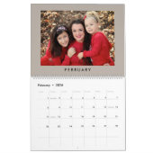 ミニマル数々のム写真家族の思い出 カレンダー (2月 2026)