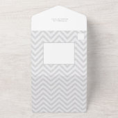 ミニマル数々のリスクリスマスフォトグレーシェブロン オールインワン招待状 (外側)