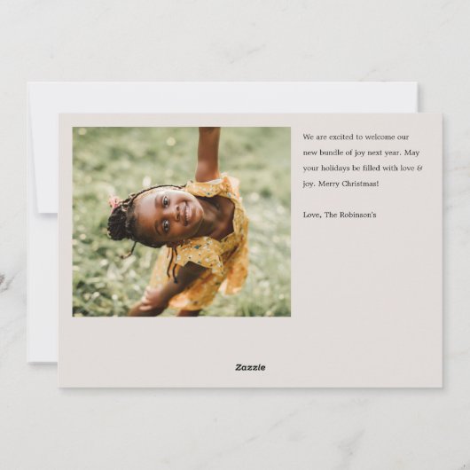 ミニマル数々のリストフォトクリスマスホリデーカード シーズンカード (裏面)