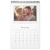 ミニマル数々の主義フォトコラージュ家族の思い出 カレンダー (2月 2026)