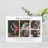 ミニマル数々の写真家族クリスマスカード 招待状 (スタンド正面)