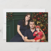 ミニマル数々の写真家族クリスマスカード 招待状 (裏面)