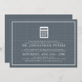 ミニマル数学者卒業・退職招待|退職・卒業カード 招待状 (正面/裏面)