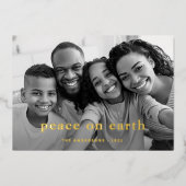 ミニマル文字と写真 |金ゴールド 箔シーズンカード (正面)