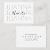 ミニマル文字はっきりしたメイクサロン爪、 ネイルまつげ 名刺 (正面/裏面)