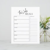 ミニマル文字ウィークリーミールプランナー (スタンド正面)