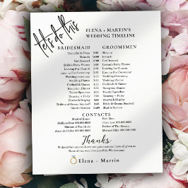 ミニマル文字スクリプト結婚式の日のタイムライン