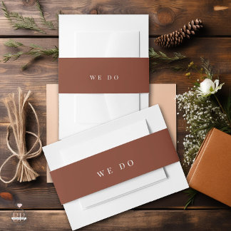 ミニマル文字メッセージWe Do招待状用帯 招待状ベリーバンド
