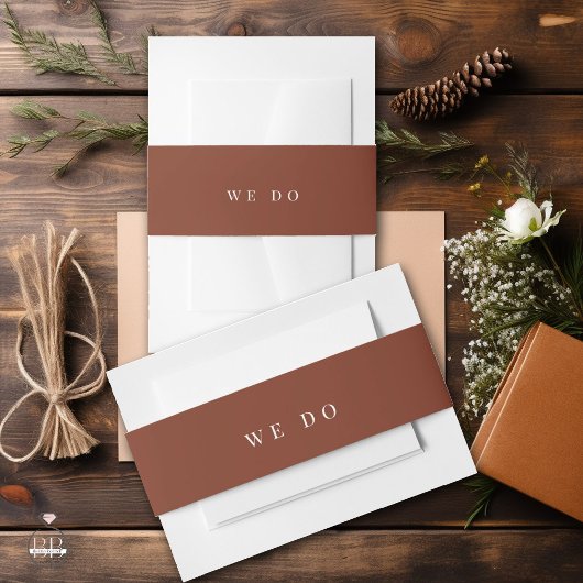 ミニマル文字メッセージWe Do招待状用帯 招待状ベリーバンド