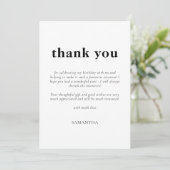 ミニマル文字任意のカラーフォト誕生日ありがとう カード (スタンド正面)