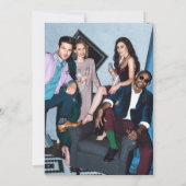 ミニマル文字任意のカラーフォト誕生日ありがとう カード (裏面)