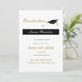 ミニマル文字卒業 招待状 (スタンド正面)