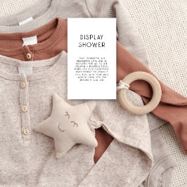 ミニマル文字白黒ベビー表示シャワー エンクロージャーカード