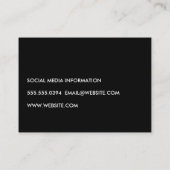 ミニマル文字白黒 名刺 (裏面)