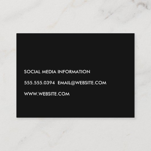 ミニマル文字白黒 名刺 (裏面)