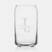 ミニマル文字Jモノグラムと名前をカスタムする ガラス缶 (裏面)