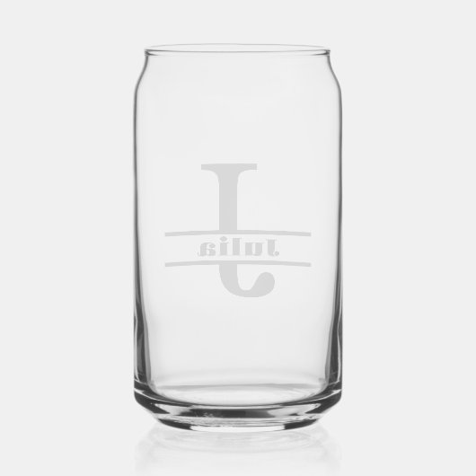 ミニマル文字Jモノグラムと名前をカスタムする ガラス缶 (裏面)