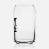 ミニマル文字Mモノグラムと名前をカスタムする ガラス缶 (左)