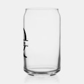 ミニマル文字Qモノグラムと名前をカスタムする ガラス缶 (左)