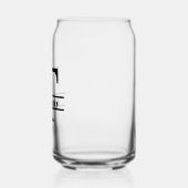 ミニマル文字Tモノグラムと名前をカスタムする ガラス缶 (左)