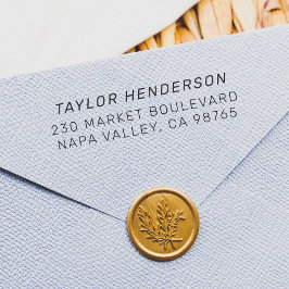 ミニマル斜体の名前とシンプル差出人住所 ラバースタンプ