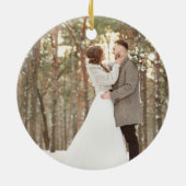 ミニマル新婚初めてのクリスマス結婚ズの写真 セラミックオーナメント (裏面)