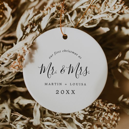ミニマル新婚初めてのクリスマス結婚ズの写真 セラミックオーナメント