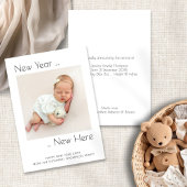 ミニマル新年ここに写真誕生 案内状