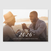 ミニマル新年フォトオーバーレイ磁気カード (正面)