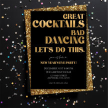 ミニマル新年ブラックと金ゴールド